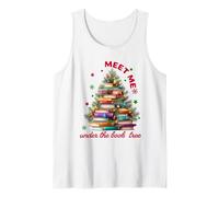 Cute Book Lover Christmas Reading Holiday Librarian Xmas Débardeur