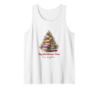 Cute Book Lover Christmas Reading Holiday Librarian Xmas Débardeur