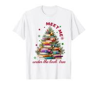 Cute Book Lover Christmas Reading Holiday Librarian Xmas T-Shirt