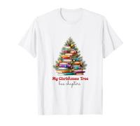 Cute Book Lover Christmas Reading Holiday Librarian Xmas T-Shirt