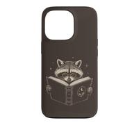 Cute Book Lover Raccoon Lecture Lunettes Lecture Reader Coque pour iPhone 13 Pro