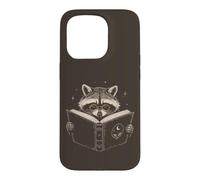 Cute Book Lover Raccoon Lecture Lunettes Lecture Reader Coque pour iPhone 15 Pro