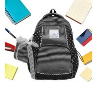 Cute Bow Backpack 40cm Lightweight Large Capacity School Bag For Girls | Multi-compartment Backpack With Bow Charm For Organization And Style. Great For Elementary, Middle, And High School.
