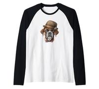 Cute Boxer Dog Graphic for Dog Owner Mom and Dad Boxer Face Manche Raglan
