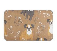 Cute Boxer Dogs Coussin de cage pour chien auto-rafraîchissant Marron 96,5 x 58,4 cm pour chatons Intérieur unique esterilla rafraîchissant para perros M