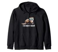 Cute Boys Girls Kids Do What I Want Pet Ferret Lover Sweat à Capuche
