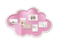 Cute Bulletin Board for Wall,Cloud Shape Cork Notice Board with Pushpins,Self Adhesive Felt Memo Board(Pink,80x50cm)