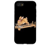 Cute Bunny Doing Reformer Pilates Machine de Pâques Pilates Coque pour iPhone SE (2020) / 7/8