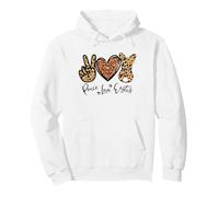 Cute Bunny for Women with Sunflower Mom Peace Love Easter Sweat à Capuche