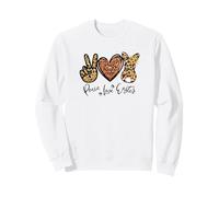 Cute Bunny for Women with Sunflower Mom Peace Love Easter Sweatshirt
