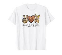 Cute Bunny for Women with Sunflower Mom Peace Love Easter T-Shirt