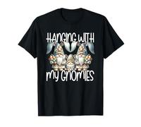 Cute Bunny GNOME Easter Fun Graphic Hanging with My Gnomies T-Shirt