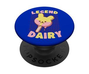 Cute Bunny Ice Pop Legend Dairy PopSockets PopGrip Adhésif