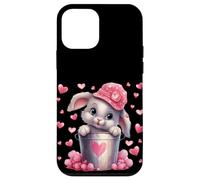 Cute Bunny in Valentines Basket Hearts for Rabbit Mom Coque pour iPhone 12 Mini