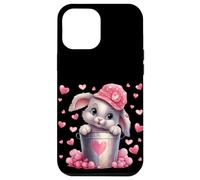 Cute Bunny in Valentines Basket Hearts for Rabbit Mom Coque pour iPhone 12 Pro Max