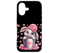Cute Bunny in Valentines Basket Hearts for Rabbit Mom Coque pour iPhone 17