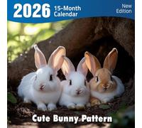Cute Bunny Pattern 2026 Calendar: adorable bunny designs in soft pastels