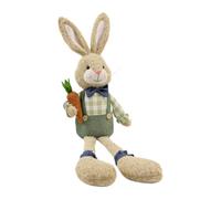 Cute Bunny Plush Rustic Soft Doll | Spring Easter Long-Legged Bunny Plush Doll, Soft Rustic Stuffed Animal For Home, Bedroom, Living Room, Desk, Shelf, Apartment, Office, Farmhouse, Holiday, Party Dec
