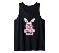 Cute Bunny Rabbit with Bubblegum Heart Sunglasses Débardeur