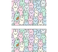 Cute Bunny Sketchbook - Kawaii Pastel Rabbit Journal for Kids and Animal Lovers: Adorable pastel bunny pattern • 200-page 6x9 inch blank notebook for journaling, drawing, or school notes