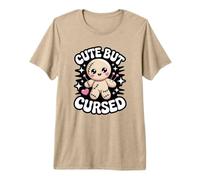 Cute But Cursed Kawaii Poupée vaudou Épingles drôle Pun Halloween T-Shirt Haut de Gamme