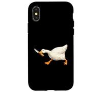 Cute But Dangerous Duck with Knife Funny Silly Duck Meme Coque pour iPhone X/XS