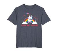 Cute But Psycho Inscription en Anglais « Crazy » T-Shirt, Homme Grandes Tailles, Bleu Chiné, 2X Tall
