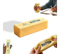 Cute Butter Squishy Stress Ball, Slow Rising Squeeze Toy for Adults, Sensory Fidget for Anxiety Relief, ADHD, Autism, Boredom and Office Focus (Yellow 1PC)