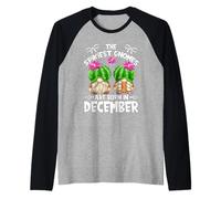 Cute Cactus Birthday Gnomes for Mom Who are Born in December Manche Raglan