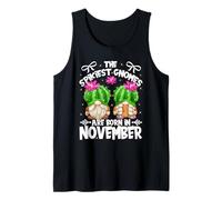 Cute Cactus Birthday Gnomes for Mom Who are Born in November Débardeur