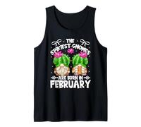Cute Cactus Birthday Gnomes for Women Who Born in February Débardeur