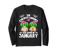 Cute Cactus Birthday Gnomes for Women Who Born in January Manche Longue