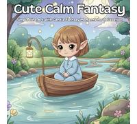 Cute Calm Fantasy Coloring Book: Simple Line Art with Gentle Fantasy Moments for Relaxation