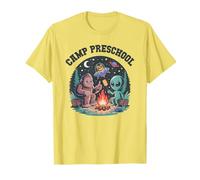 Cute Camp Out Presschool Tiny Bigfoot Camping Alien Camping T-Shirt
