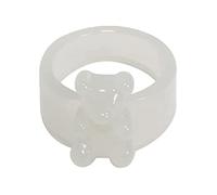 Cute Candy Color Résine Little Bear Ring Creative Coloré Finger Ring Fashion Girlfriend Jewelry Gift for Women Girl Kid X3UD Dexterous And Professional