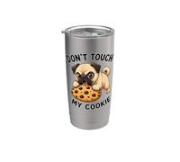 Cute Carlin Cookie Lover Don't Touch My Gobelet isotherme en acier inoxydable double paroi
