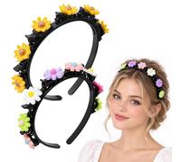 Cute Cartoon Hairband for Girls, Sweet Double Layer Headband with Clips, Stretch Clip Headband (A 2Pcs)