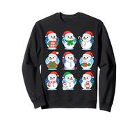 Cute Cartoon Snowman Holiday Collection Festive Xmas Sweatshirt