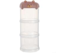 Cute Cartoon Spice Box Portable Stackable Airtight(Brown)