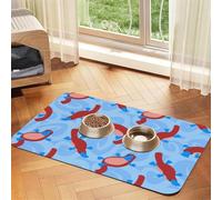 Cute Cartoon Wild Animal Platypus,Waterproof Pet Feeding Mat,PU Leather Placemats for Cat Dog Water Bowl,Food Mats,30x45cm