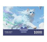 Cute Cat 1000 Pieces Cognitive Development Jigsaw Pet Puzzle, Educational Toy for Children Adults, Interactive Brain Game 70x50cm/1000pcs