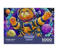 Cute Cat 1000 Pieces Fun Gift Jigsaw Pet Puzzle, Educational Toy for Children Adults, British Brain Training & Family Leisure 70x50cm/1000pcs