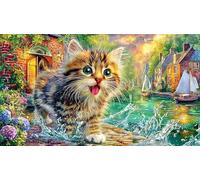 Cute-Cat 1000 pièces Puzzle pour Adultes Jeu Familial Amusant & Stimulant Jeux éducatifs Extremement Difficile pour Adultes et Enfants de 12 Ans et Plus 38x52/1000 pièces