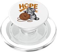Cute Cat Appendice Ruban Orange pour Sensibilisation au Cancer PopSockets PopGrip pour MagSafe