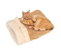 Cute Cat Bed Cave - Warm Pet Sleeping Bag ¦ Soft Cat Sleeping Bag with Plush Comfort for Resting, Animal Nest Shelter, Indoor Sleep Accessory, Small Animal Bed for Bedroom Balcony Outdoor Four Season
