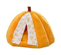 Cute Cat Bed - Plush Washable Pumpkin Nest, Removable Pad Comfort Pod, Soft Calming Dome | Warm Sleeping Haven for Winter Kitten Small Dog Pet Indoor Home Decor Apartment Comforthub