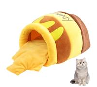 Cute Cat Bed, Semi Enclosed Honeypot Pet Bed, Comfortable Soft Washable Cat Tent for Cats and Small Dogs, Cozy Nest Sleeping House, Available in S, L Sizes