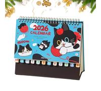 Cute Cat Calendar - Stable 2026 Calendar | 8.27x6.77 Inches Weekly Planner, with Illustrations, Paper Material Stand Tabletop Date Planner with Binding, Scheduling 2026 Month, Weekly Layout for Home