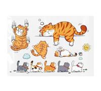 Cute Cat Cars Stickers, Funny Auto Decals Bumper Sticker, Cute Bumper Decal, Self-Adhesive Car Decoration, Lazy Cats Humor, Cat Theme Sticker for Auto, Truck, Motorcycle, Wall, Window