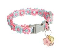 Cute Cat Collar Lace Embroidery Set, Soft Adjustable Bell Collar Lead, for Pet Use Purpose, Fabric Safe Build Material, Summer Outdoor Cat Accessory Daily Home Travel Garden Use